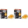 imageSYLVANIA A19 LED Vintage Light Bulb 40W Equivalent Efficient 45W 13 Year 380 Lumens Dimmable Amber Glow  1 Pack 753471 Count Pack of 2