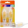 imageSYLVANIA B10 HighDefinition LED Light Bulb 4W Equivalent 13 Year Bent Tip Medium Base 320 Lumens 2700K Soft White Clear  2 Pack 40184