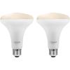 imageSYLVANIA Bluetooth Mesh LED Smart Light Bulb One Touch Set Up A19 60W Equivalent E26 RGBW Full Color ampamp Adjustable White Works with Alexa Only  2 Count Pack of 1 75760Soft White