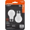 imageSYLVANIA LED TruWave Natural Series Ceiling Fan  Fixture Light Bulb 60W A15 Soft White Medium Base Dimmable Frosted  2 Pack2 Count Pack of 1