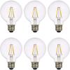 imageSYLVANIA LED TruWave Natural Series Globe Light Bulb 40W Soft White Medium Base Dimmable Clear  6 PackSoft White