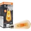 imageSYLVANIA LED Vintage Filament ST19 Light Bulb 40W Equivalent Efficient 45W 13 Year Dimmable 2175K Amber Glow  1 Pack 75351