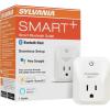 imageSYLVANIA SMART Bluetooth Mesh Outlet Simple Set Up Compatible with Alexa Apple HomeKit and Google Assistant 15 Amp Plug White No Hub Required ETLFCC Listed  1 Pack 78121