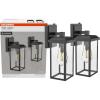 imageSylvania Dusk to Dawn Wall Lights with Accessories IndoorOutdoor 120V Hardwire MetalBlack  2 Pack 66555