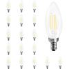 imageSylvania ECO LED B10 Light Bulb 60W  35W 7 Year Dimmable Candelabra Base 450 Lumens Clear 5000K Daylight  18 Pack 41266