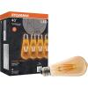 imageSylvania LED Vintage Filament ST19 Light Bulb 40W  45W 380 Lumens Dimmable Amber Glow  4 Pack 40328