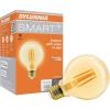 imageSylvania WiFi LED Smart ST19 Light Bulb 5W Efficient with Filament for AlexaGoogle Assistant Energy Star Clear 2700K Soft White  1 Pack 75799Amber