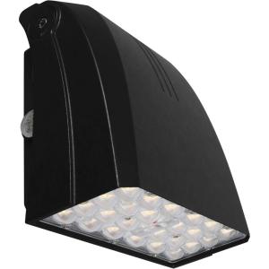 imageLEDVANCE Dual Selectable Slim LED Wall Pack 102030W Dimmable 3 CCT Selectable 300040005000K 80 CRI Photocell Black  1 Pack 63839Black