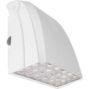 imageLEDVANCE Dual Selectable Slim LED Wall Pack 102030W Dimmable 3 CCT Selectable 300040005000K 80 CRI Photocell Black  1 Pack 63839White