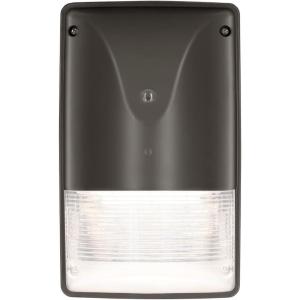 imageLEDVANCE Mini Wall Pack LED Luminaire NonCutoff 102030W 120347V Dimmable 80 CRI 300040005000K Photocell Bronze  1 Pack 63475Black  Hardwired