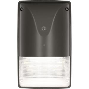imageLEDVANCE Mini Wall Pack LED Luminaire NonCutoff 102030W 120347V Dimmable 80 CRI 300040005000K Photocell Bronze  1 Pack 63475Bronze  Hardwired