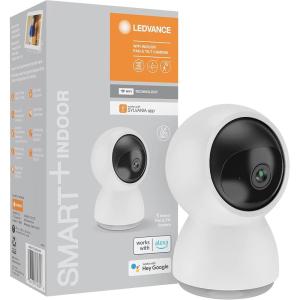 imageLEDVANCE WiFi Smart Indoor Camera HD Video MotionSound Detection Night Vision Compatible with Alexa and Google White  1 Pack 75833Cam v2