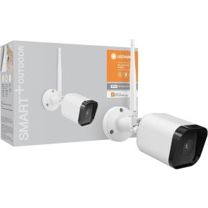 imageLEDVANCE WiFi Smart Outdoor Camera with Battery TwoWay Audio HD Video and Sensor Compatible with Alexa and Google Weatherproof White  1 Pack 75829Cam v3