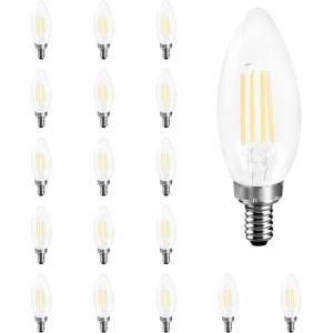 imageSYLVANIA ECO LED B10 Light Bulb 60W  35W Dimmable Clear 450 Lumens 2700K Soft White  18 Pack 41265