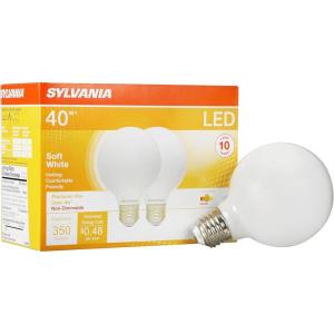 imageSYLVANIA LED A19 Light Bulb 60W Equivalent Efficient 85W 10 Year 2700K 800 Lumens Frosted Soft White  24 Pack 74765 Packaging may varySoft White