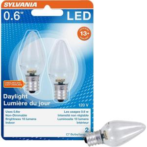 imageSYLVANIA LED C7 Accent Light Bulb Efficient 06W 4 Lumens 2 packBright Light