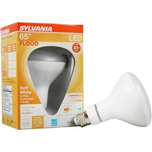 imageSYLVANIA LED Flood PAR38 Light Bulb 90W Equivalent Efficient 13W 10 Year 1175 Lumens Medium Base Dimmable 5000K Daylight  2 Pack 79736Soft White