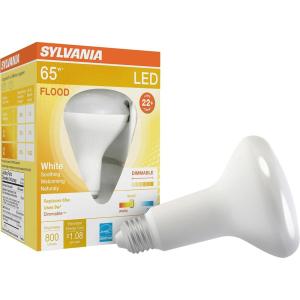 imageSYLVANIA LED Flood PAR38 Light Bulb 90W Equivalent Efficient 13W 10 Year 1175 Lumens Medium Base Dimmable 5000K Daylight  2 Pack 79736White