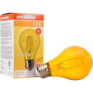 imageSYLVANIA LED Green Glass Filament A19 Light Bulb Efficient 45W 40W Equivalent Dimmable E26 Medium Base  1 Pack 40303Yellow