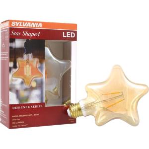 imageSYLVANIA LED Vintage Diamond Shaped Light Bulb 2175K Amber Glow 1 packStar Shaped Bulb