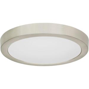imageSylvania 12quot Flush Mount LED Fixture 24W 5 Color Select 2700K  5000K 90 CRI 1600 LMS Hardwired White  1 Pack 66462Brushed Nickel