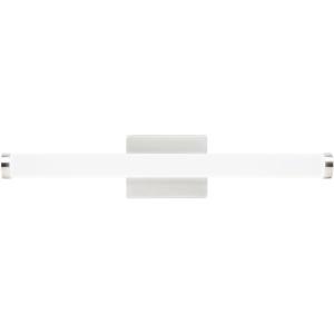 imageSylvania 24quot Vanity LED Light Fixture 22W 5 Color Select 2700K  6000K Dimmable Round Shape Brush Nickel with Accessories  1 Pack 66560