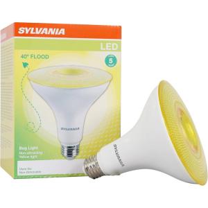imageSylvania LED Flood PAR38 Green Light Bulb Efficient 9W NonDimmable 5 Year E26 Medium Base  1 Pack 40829Yellow