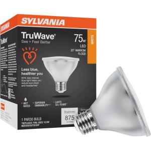 imageSylvania LED TruWave Natural Series PAR30 Light Bulb 75W Equivalent Efficient 9W Medium Base Dimmable 3000K White  1 Pack 40914Packing and Description may varyDaylight