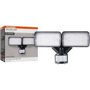 imageSylvania Motion Sensor Solar Security Light Solar Panel 1800 LMS Wet Rated Batteries Included 5000K Daylight  1 Pack 6647218W Motion Sensor