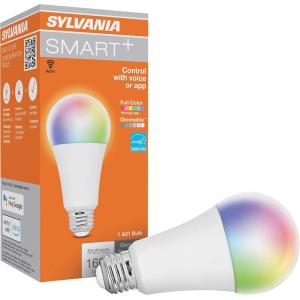 imageSylvania WiFi LED Smart Light Bulb 145W Full Color and Tunable White A21 Dimmable for Alexa Siri Shortcuts and Google Home Only  1 Pack 758061 Count Pack of 1