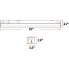 imageLEDVANCE 4ft Dual Selectable LED Strip Luminaire 22354555W 3 CCT Select 350040005000K 2860450058507150 LMS Dimmable  1 Pack 637863CT in One 3500K4000K5000K