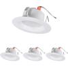 imageLEDVANCE 4quot Night Ring Retrofit Downlight 8W 5 CCT 2700K3000K3500K4000K5000K 700 LMS 90 CRI Energy Star Damp Rated White  1 Pack 65797Soft White 2700K