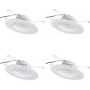 imageLEDVANCE 4quot Night Ring Retrofit Downlight 8W 5 CCT 2700K3000K3500K4000K5000K 700 LMS 90 CRI Energy Star Damp Rated White  1 Pack 65797White 3000K
