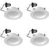 imageLEDVANCE 4quot Night Ring Retrofit Downlight 8W 5 CCT 2700K3000K3500K4000K5000K 700 LMS 90 CRI Energy Star Damp Rated White  1 Pack 65797White 3000K