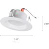 imageLEDVANCE 4quot Night Ring Retrofit Downlight 8W 5 CCT 2700K3000K3500K4000K5000K 700 LMS 90 CRI Energy Star Damp Rated White  1 Pack 65797White 3000K