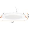 imageSylvania 6quot Slim Microdisk Downlight 12W 5 CCT Select 2700K  5000K Recessed Lighting 1000 LMS 90 CRI Dimmable WetRated White  6 Pack 611905CCT in One 2700K3000K3500K4000K5000K