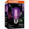 imageSylvania Black Light LED Light Bulb 7W A19 Medium Base Clear  1 Pack 42560