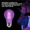 imageSylvania Black Light LED Light Bulb 7W A19 Medium Base Clear  1 Pack 42560