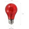 imageSylvania LED Red Glass Filament A19 Light Bulb Efficient 45W 40W Equivalent Dimmable E26 Medium Base  6 Pack 41740Red