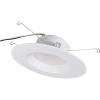 imageSYLVANIA 5quot6quot RT Recessed LED Downlight with Integrated Trim 85W65W Dimmable 725 Lumens 3000K Bright White  4 Pack 40629