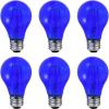 imageSylvania LED Red Glass Filament A19 Light Bulb Efficient 45W 40W Equivalent Dimmable E26 Medium Base  6 Pack 41740Blue