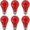 imageSylvania LED Red Glass Filament A19 Light Bulb Efficient 45W 40W Equivalent Dimmable E26 Medium Base  6 Pack 41740Red