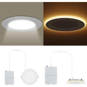 imageLEDVANCE 4quot Night Ring Recessed Ceiling Downlight with Night Light 10W Recessed Lighting with 5 CCT 2700K3000K3500K4000K5000K 830 LMS 90 CRI Energy Star Damp Rated  1 Pack 65792
