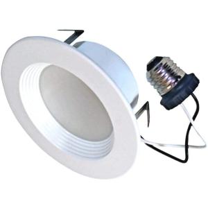 imageLEDVANCE 4quot Night Ring Retrofit Downlight 8W 5 CCT 2700K3000K3500K4000K5000K 700 LMS 90 CRI Energy Star Damp Rated White  1 Pack 65797White 3000K