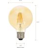 imageSYLVANIA LED Vintage G25 40W Equivalent Efficient 45W E26 Medium Base Dimmable 2175K Amber Glow Light Bulb 1 pack