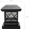 imageSylvania Solar Fence Top Mount Luminaire with Daylight Sensor LED and Battery Included 8 lm 3000K Warm White Black Finish  1 Pack 62411
