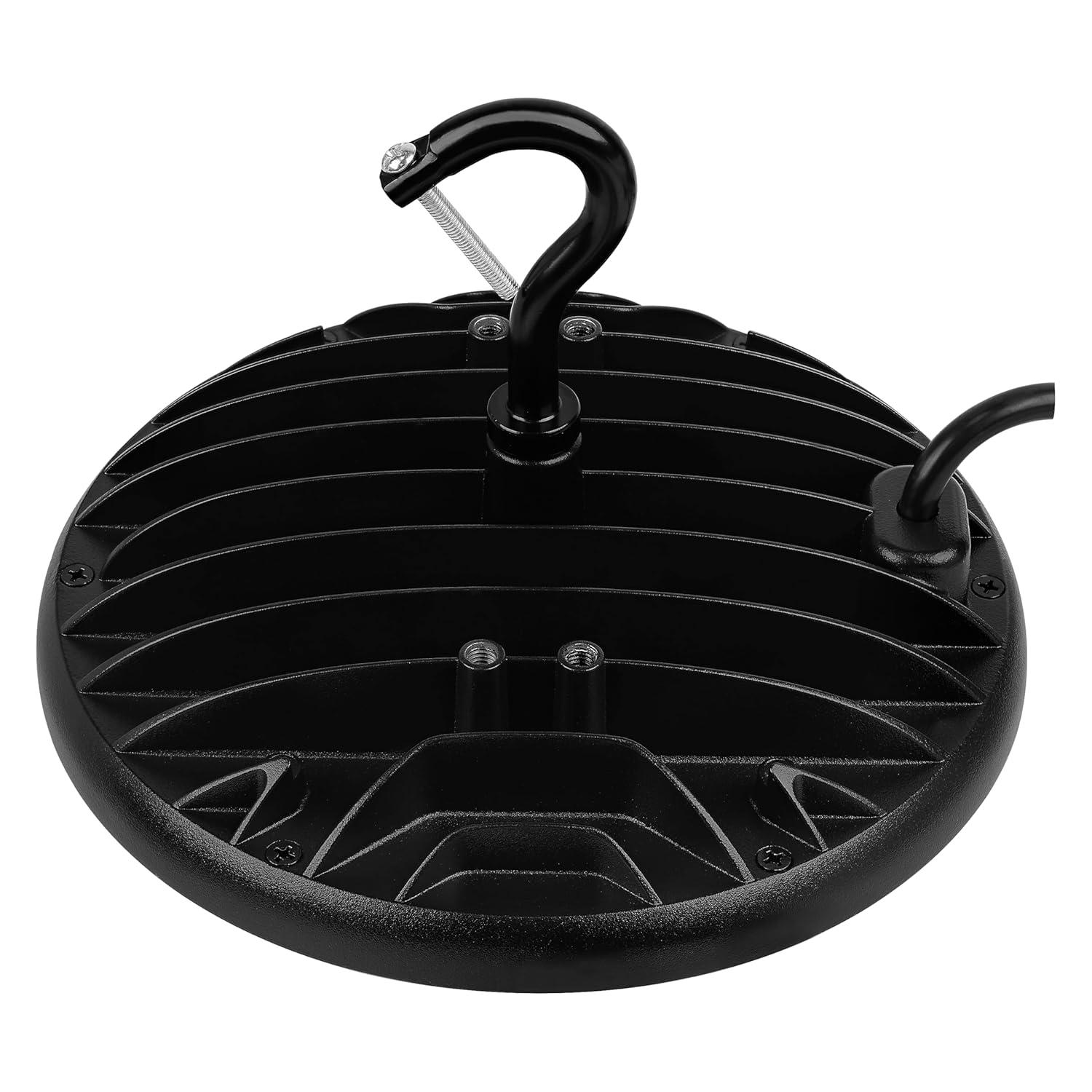 imageSylvania ValueLED UFO High Bay LED Luminaire 100W 11000 LMS 80 CRI 5000K Daylight Black 120V with 6 CordPlug UL Listed  10 Pack 67259