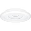 imageSylvania 135quot Flushmount Light Fixture with Integrated LEDs 5 CCT Select 27003000  35004000  5000K Dimmable Damp Rated White Finish  1 Pack 64094