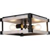 imageSylvania 13quot Flushmount Light Fixture with Night Light with 90 LMS 2Bulb Hardwire Indoor Faux WoodBlack Matte  1 Pack 63585