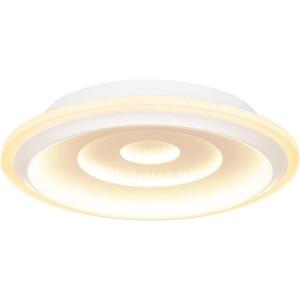 imageSylvania 135quot Flushmount Light Fixture with Integrated LEDs 5 CCT Select 27003000  35004000  5000K Dimmable Damp Rated White Finish  1 Pack 64094